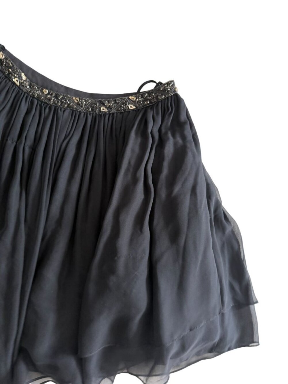 HAUTE HIPPIE Black Tulle Chiffon Skirt Size Medium NEW NWT - Picture 7 of 8